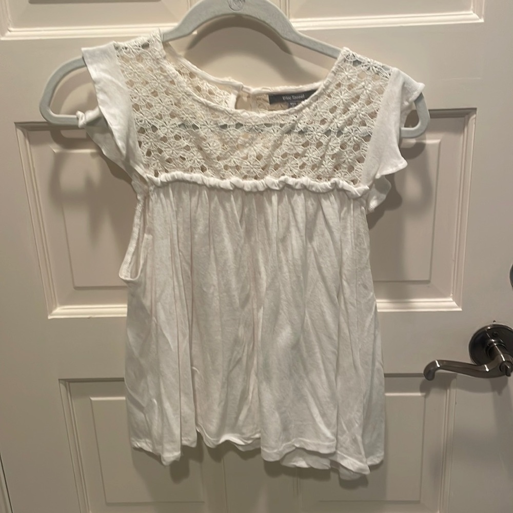 White cap sleeve blouse
